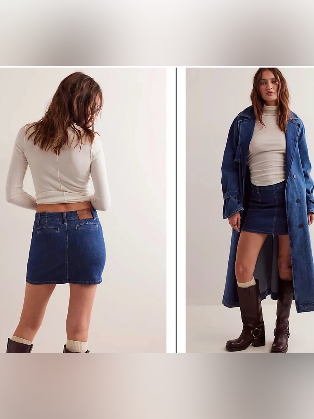 NWT🔖 Free People We The Free Daylight Denim Mini Skirt Size 27 - Picture 4 of 10